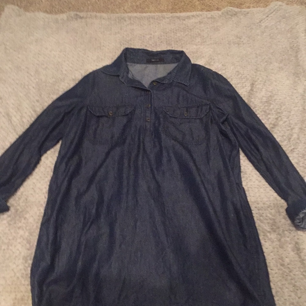 Dark blue denim dress